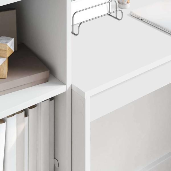 Schreibtisch Weiß Spanplatte Mittel Einfach Rechteckig