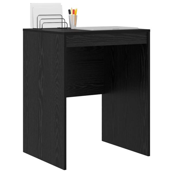 Schreibtisch Eichenholz-Schwarz Spanplatte 60 x 50 x 76 cm