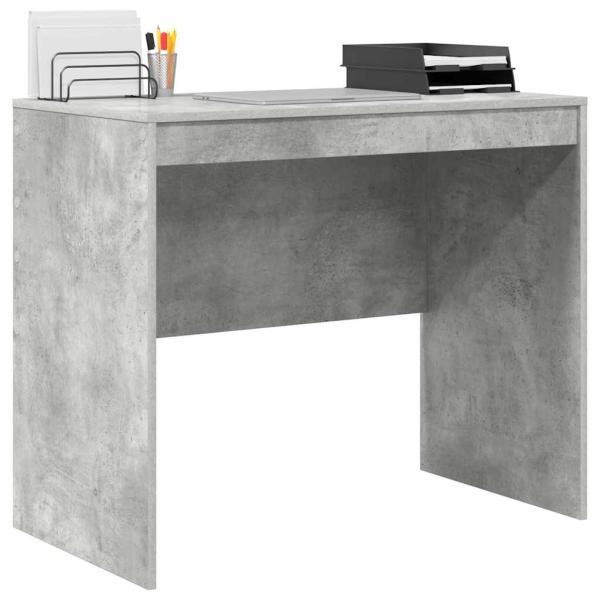 Computertisch Beton Grau MDF-Platte 90 x 50 x 76 cm Computertisch