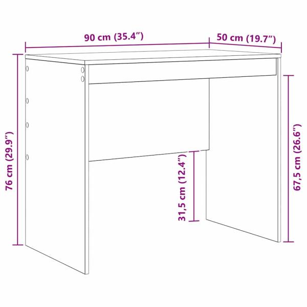 Schreibtisch Artisan Eiche Holzwerkstoff 90 x 50 x 76 cm