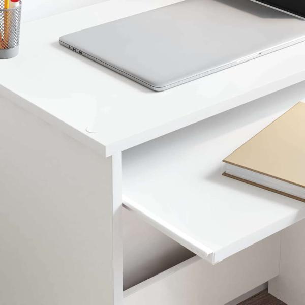Weißer Computertisch Weiß Spanplatte Standard Stauraum