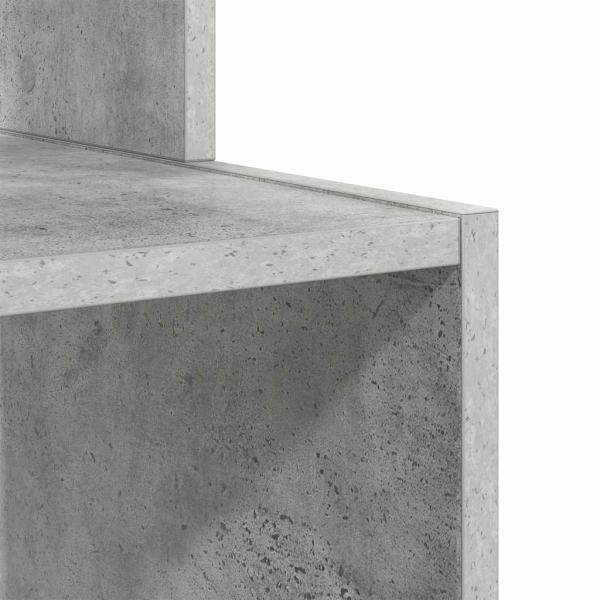 Grauer Computertisch Beton grau Spanplatte mit Betonlook Medium