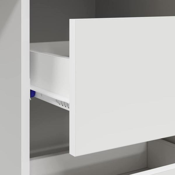 Weißer Schreibtisch Weiß MDF Mittel Stauraum Rechteckig