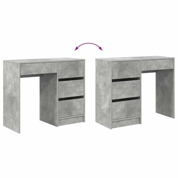 Grauer Schreibtisch Beton grau Beton Standard Stauraum