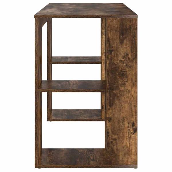 Brauner Schreibtisch Geräucherte Eiche Massivholz Mittel