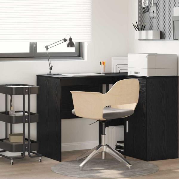 ARDEBO.de - Schreibtisch Schwarze Eiche Holzwerkstoff Kompakt