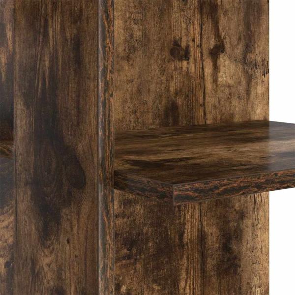 Brauner Eckschreibtisch Geräucherte Eiche Holzwerkstoff