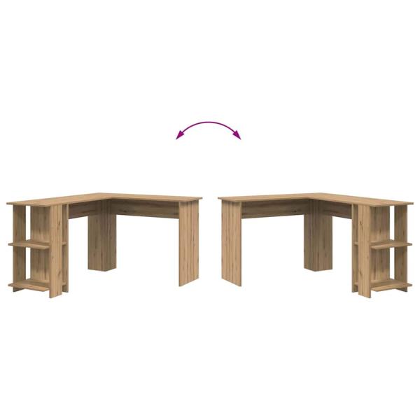 Eckschreibtisch Artisan-Eiche Spanplatte Standard Eckschreibtisch