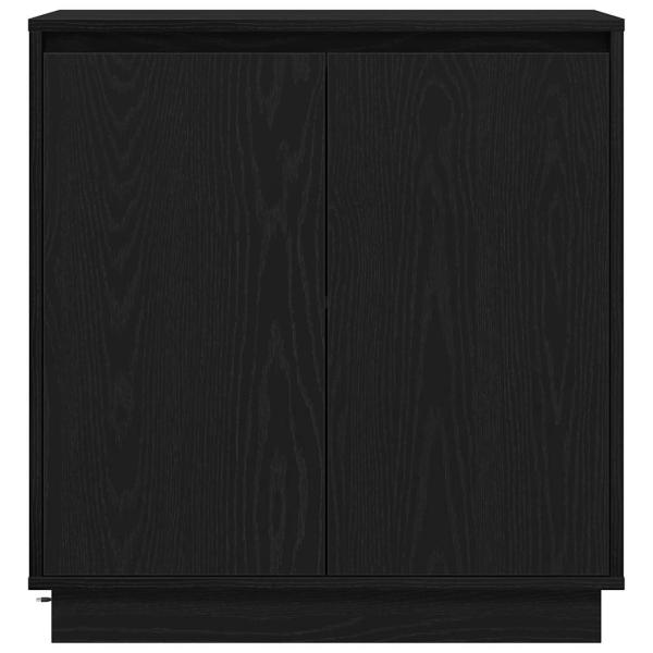 LED Sideboard Schwarz Eiche 71x34,5x75 cm Holzwerkstoff