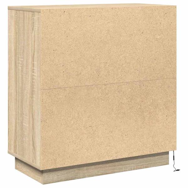 Sideboard mit LED in Sonoma Eiche - 71 x 34,5 x 75 cm - Hergestellt aus Holzwerkstoff