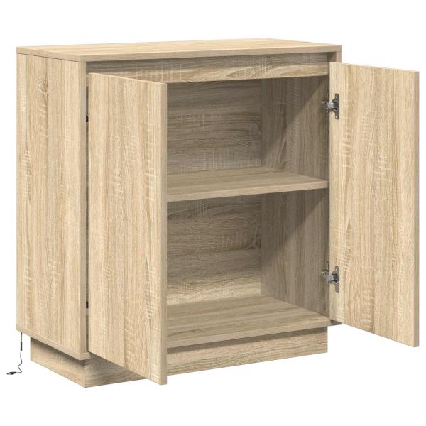 Sideboard mit LED in Sonoma Eiche - 71 x 34,5 x 75 cm - Hergestellt aus Holzwerkstoff