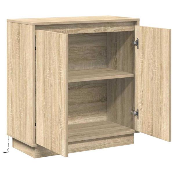 Sideboard mit LED in Sonoma Eiche - 71 x 34,5 x 75 cm - Hergestellt aus Holzwerkstoff