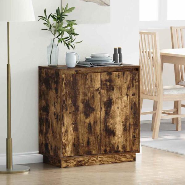 ARDEBO.de - LED Sideboard Räuchereiche 71x34,5x75 cm Holzwerkstoff