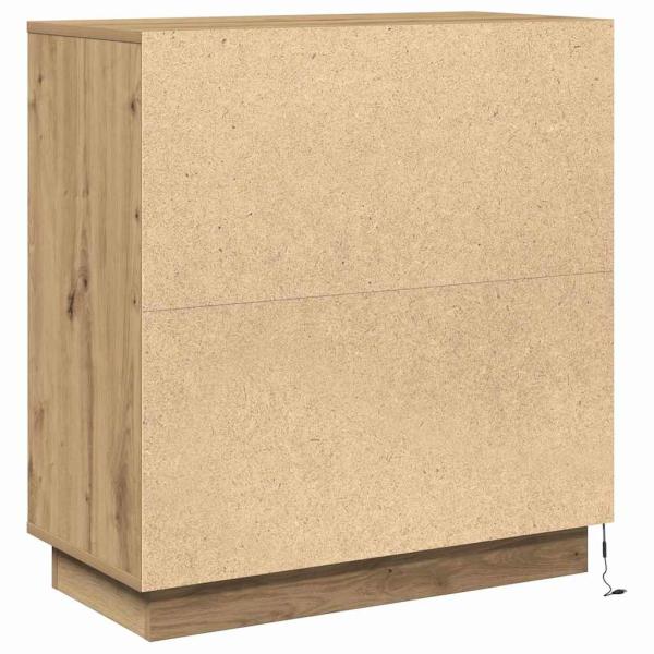 LED Sideboard Artisan Eiche 71x34,5x75 cm Holzwerkstoff