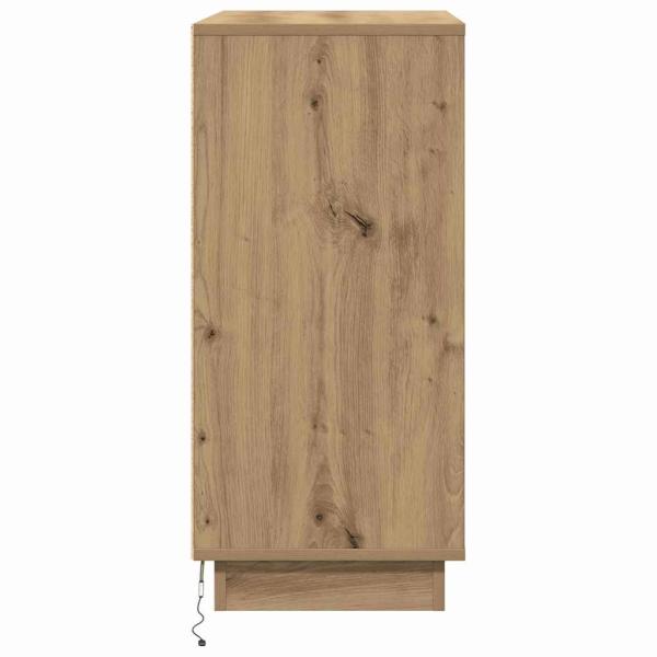 LED Sideboard Artisan Eiche 71x34,5x75 cm Holzwerkstoff