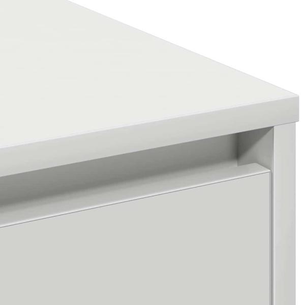 Sideboard mit LED Weiß 90x32x75 cm aus Holzwerkstoff
