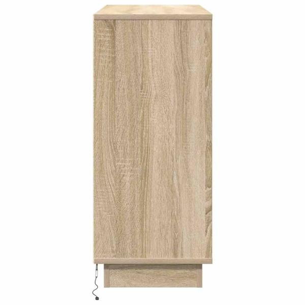 Sideboard mit LED Sonoma Eiche 90x32x75 cm aus Holzwerkstoff