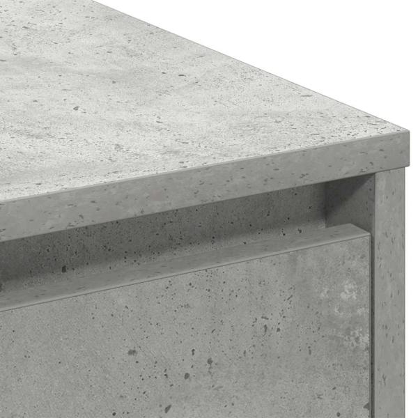 Sideboard mit LED in Beton Grau 90x32x75 cm aus Holzwerkstoff