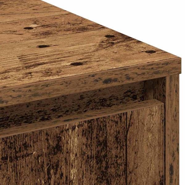 Sideboard mit LED Alt Holz 90x32x75 cm Spanplatte