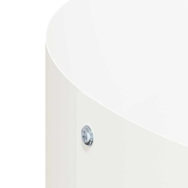 Weißer Metalltopf Weiß Metall Mittel Dekorative Intarsien