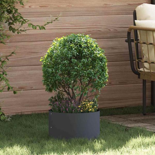 ARDEBO.de - Anthrazit Metalltopf Anthrazit Metall Mittel Dekorative Intarsien