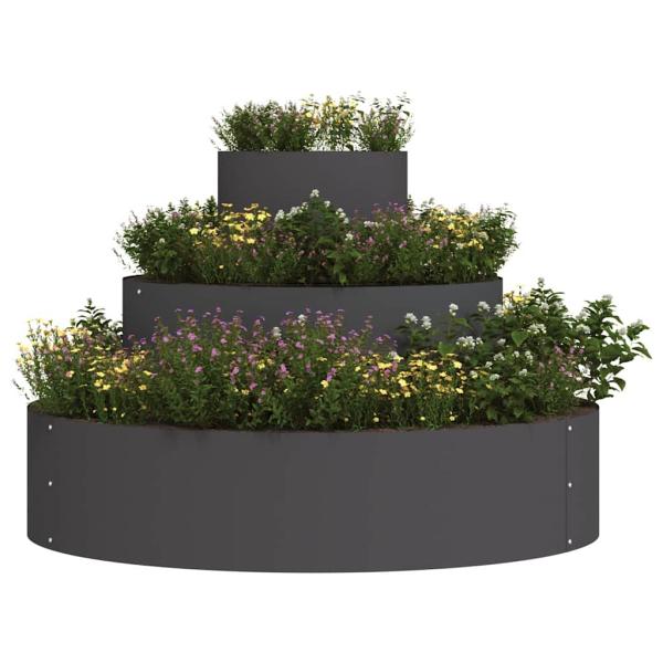 Metallpflanzgefäß Stahl/schwarz Stahl Groß Modular