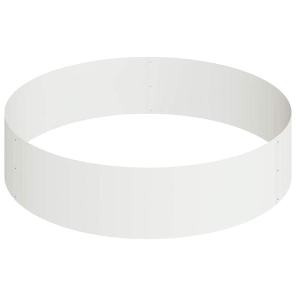 Metallpflanzgefäß Stahl/Weiß Pulverbeschichteter Stahl Groß