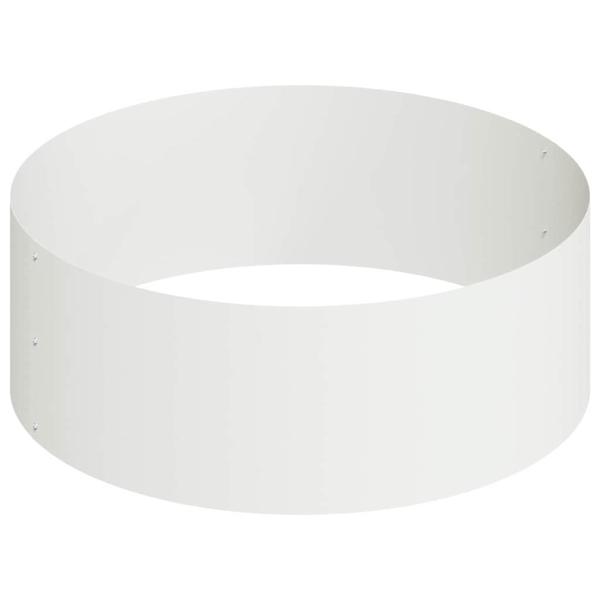 Metallpflanzgefäß Stahl/Weiß Pulverbeschichteter Stahl Groß