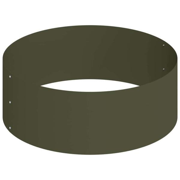 Metallpflanzgefäß Stahl/olivgrün Ø 90 cm Modular Rund