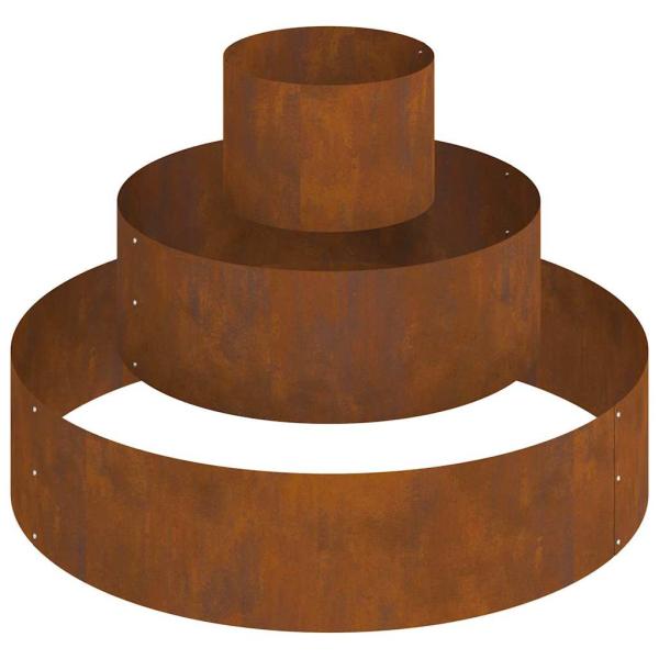 ARDEBO.de - Metallpflanzgefäß Verwitterter Stahl Groß Langlebig