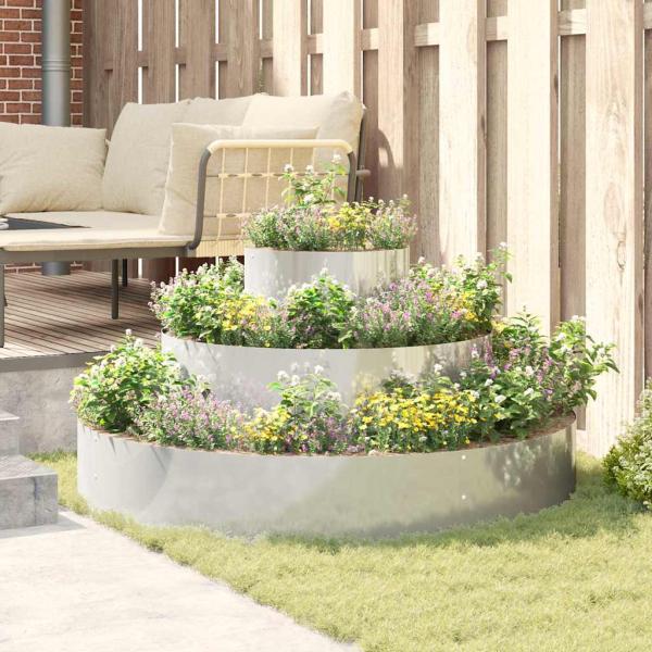 Metallpflanzkübel Verzinkter Stahl Ø 120 cm Langlebig