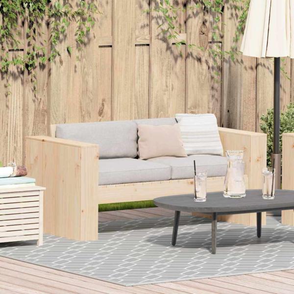 ARDEBO.de - Garten Sofa 2-Sitzer 134x60x62 cm Massivholz Kiefer