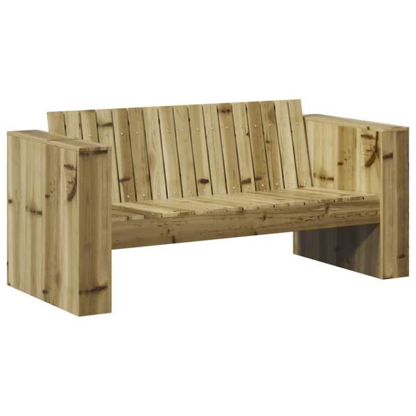 Garten Sofa 2-Sitzer 134x60x62 cm Behandeltes Kiefernholz
