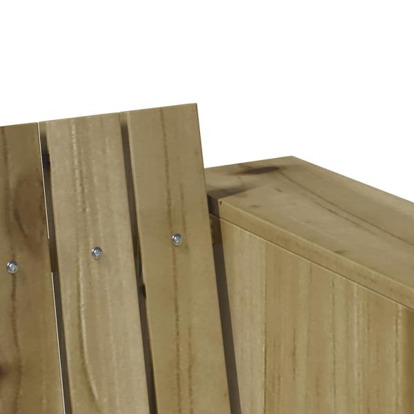 Garten Sofa 2-Sitzer 134x60x62 cm Behandeltes Kiefernholz