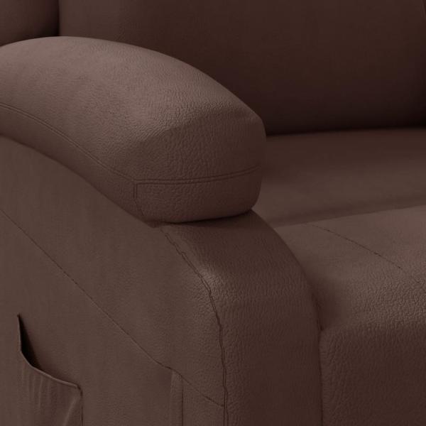 Relaxsessel Braun Kunstleder