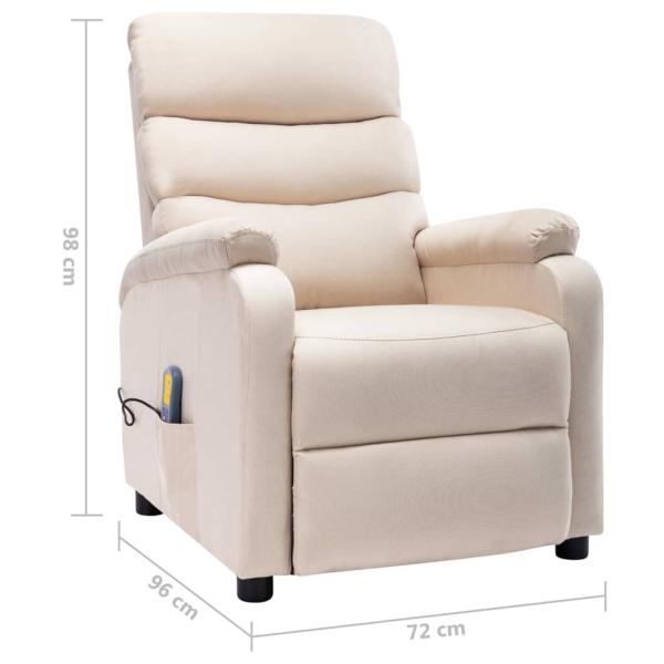 Massagesessel Elektrisch Creme Stoff