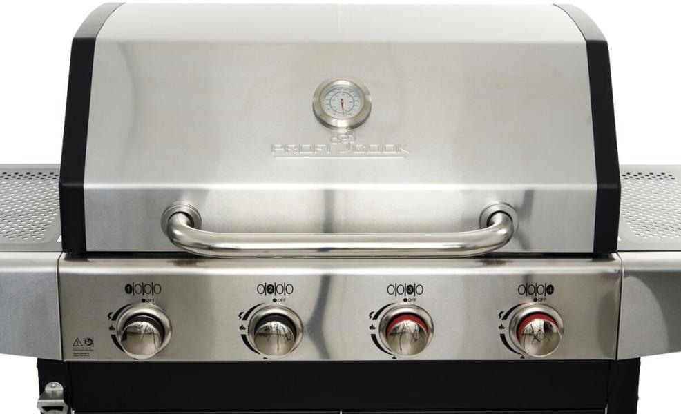 ProfiCook PC-GG 1311 Gasgrill, 4 Heizzonen, 67 x 43 cm große Grillfläche, Edelstahl (501311)
