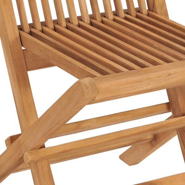 7-teiliges Garten Essset aus massivem Teakholz