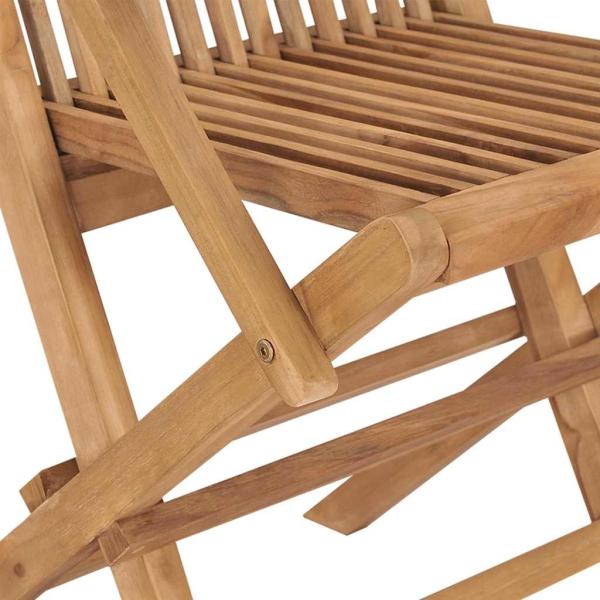 7-teiliges Garten Essset aus massivem Holz Teak