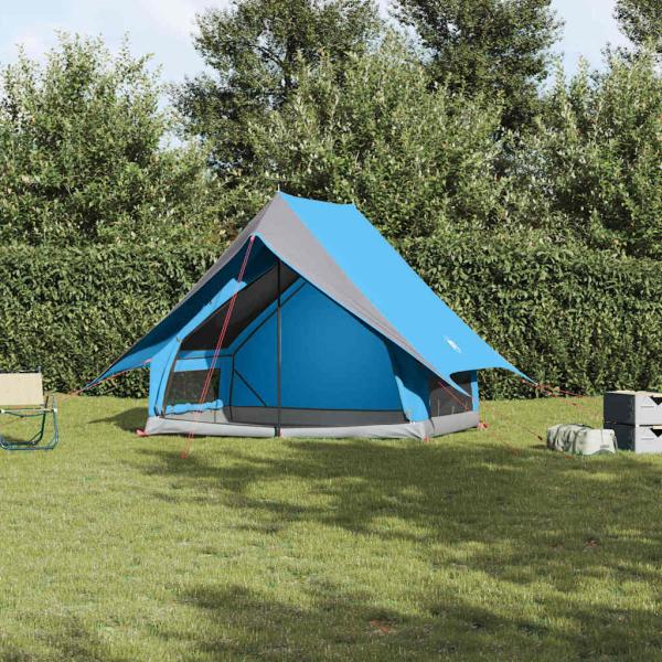 ARDEBO.de - Camping-Zelt A-Frame 3-Personen Blau Wasserfest
