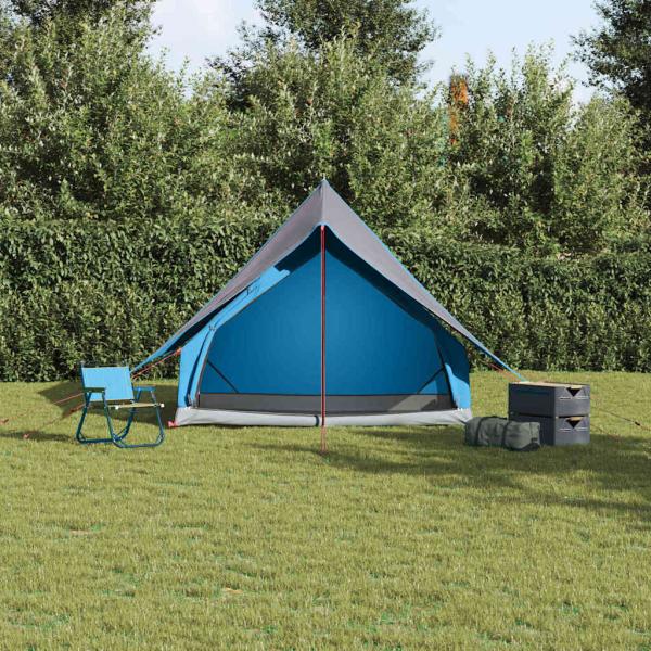 Camping-Zelt A-Frame 3-Personen Blau Wasserfest