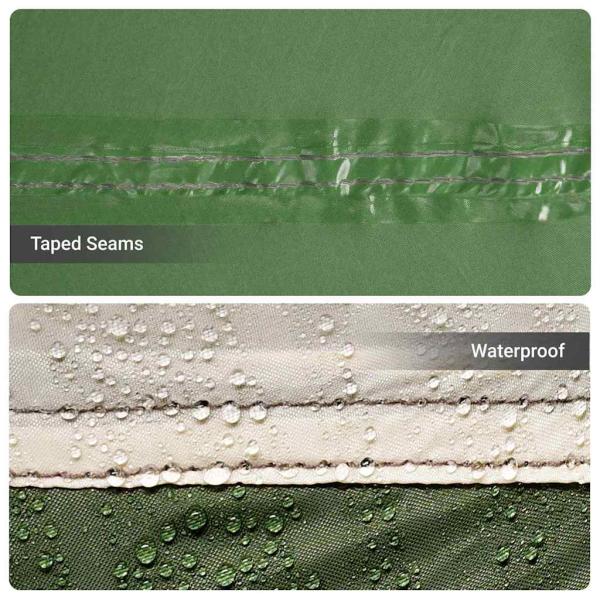 Familienzelt mit Fenstern Kuppel Grün 10-Personen Wasserdicht