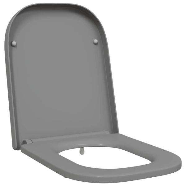 Toilettendeckel mit Schnellverschluss und sanftem Schließen Duroplast Grau