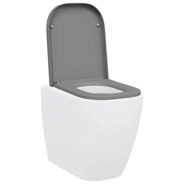 Toilettendeckel mit Schnellverschluss und sanftem Schließen Duroplast Grau