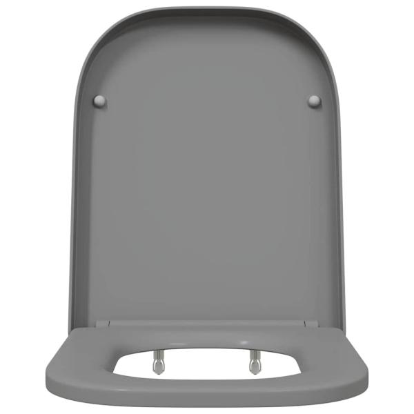Toilettendeckel mit Schnellverschluss und sanftem Schließen Duroplast Grau