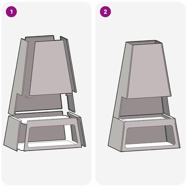 Feuerstelle mit Holzlager 60x35x100 cm Cortenstahl
