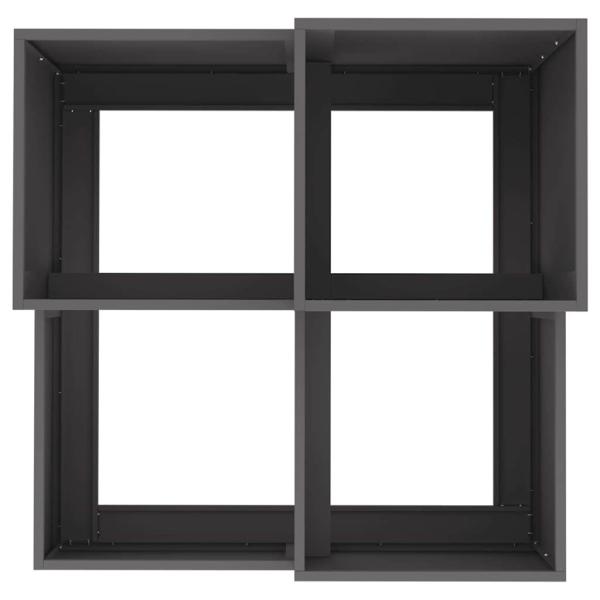 Pflanzkübel 100x100x60 cm Schwarz Stahl