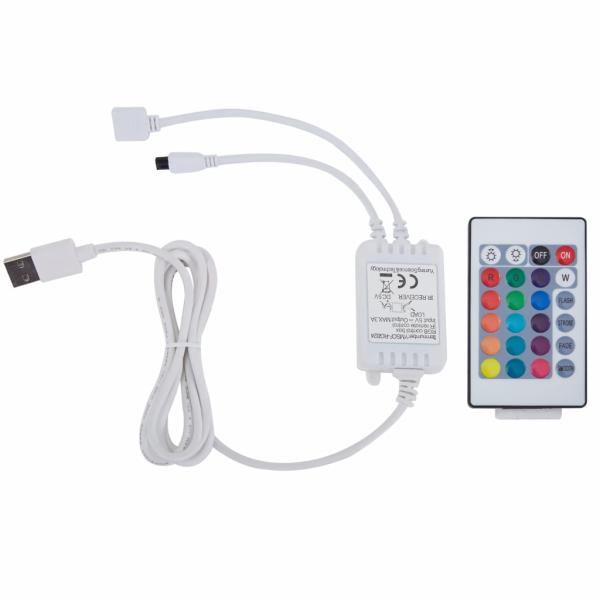 Bettgestell mit LED Weiß und Schwarz Kunstleder 90×200 cm