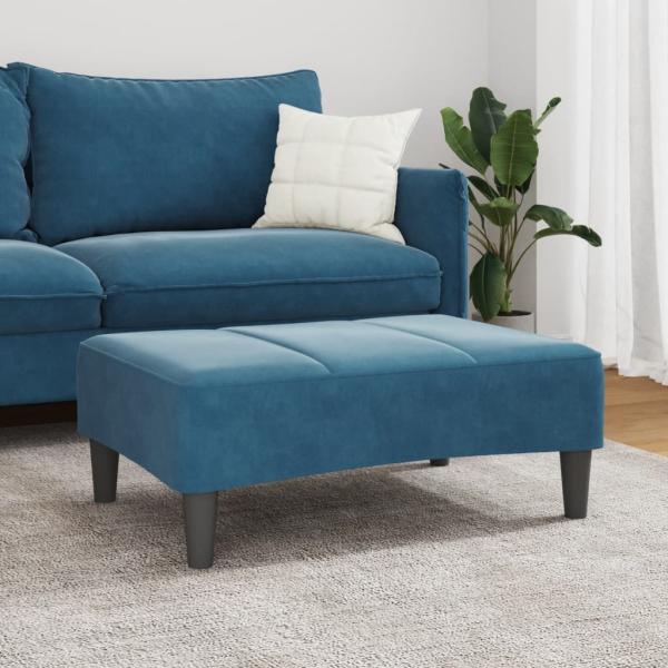 ARDEBO.de - Fußhocker Blau 77x55x31 cm Samt
