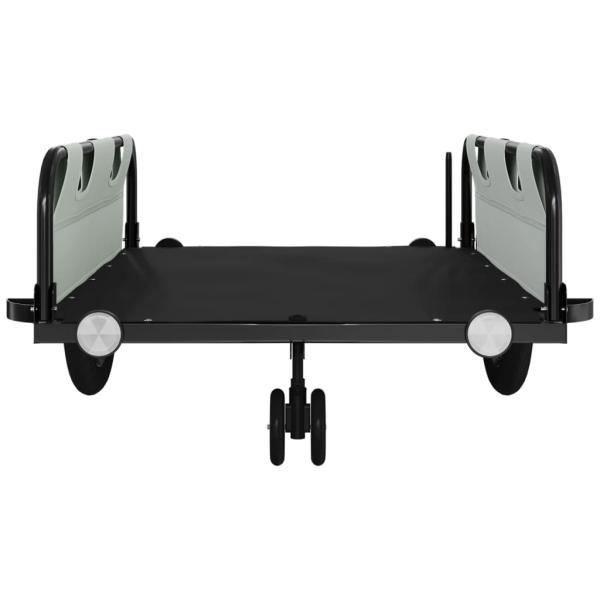 Fahrradanhänger Grau und Schwarz Oxford-Gewebe und Eisen